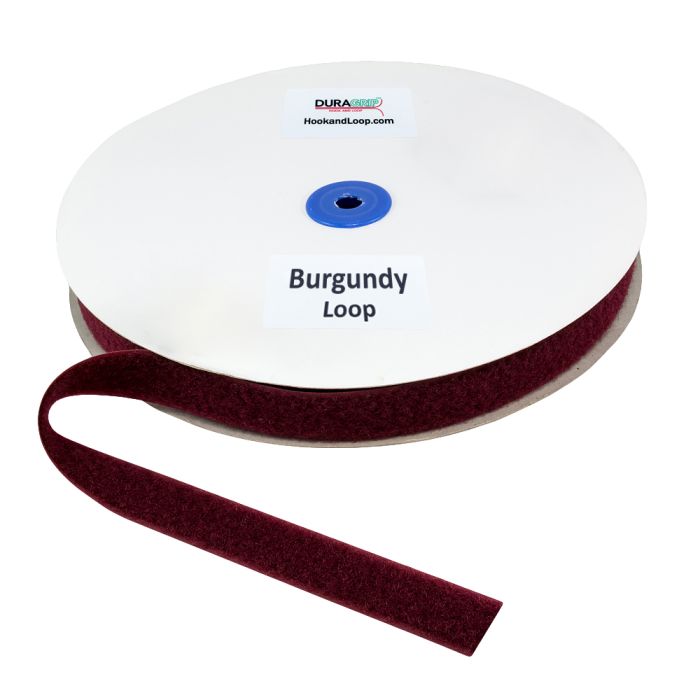 1" - DuraGrip® Brand Loop - Burgundy, Sew-On DG10BULS