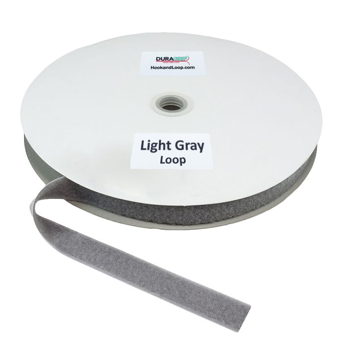 1" - DuraGrip® Brand Loop - Light Gray, Sew-On DG10LGLS
