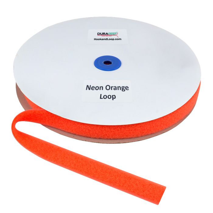 1" - DuraGrip Brand Loop Sew-On - Neon Orange DG10NOLS