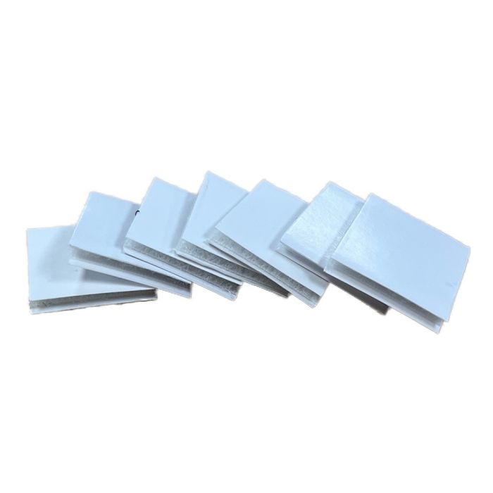 1" x 1" White Rubber Hook and Loop Cut and Mated Sets