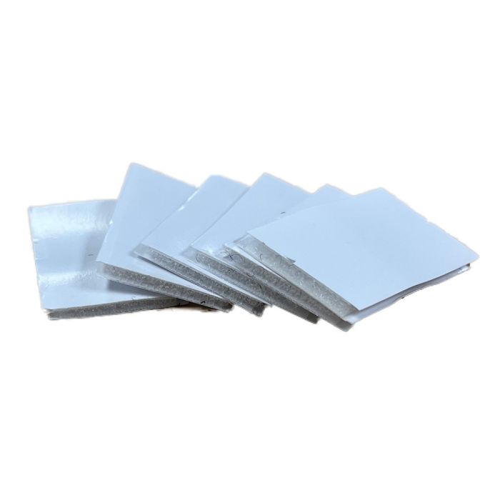 1" x 2" White Acrylic Hook and Loop Cut and Mated Sets