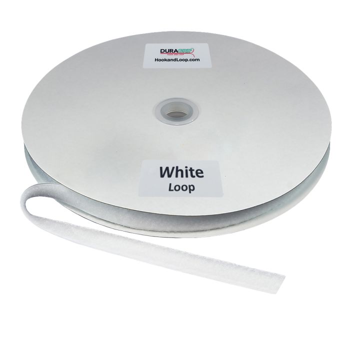 DuraGrip® Brand - 1/2" White Loop Peel & Stick - Rubber - DG12WHLR