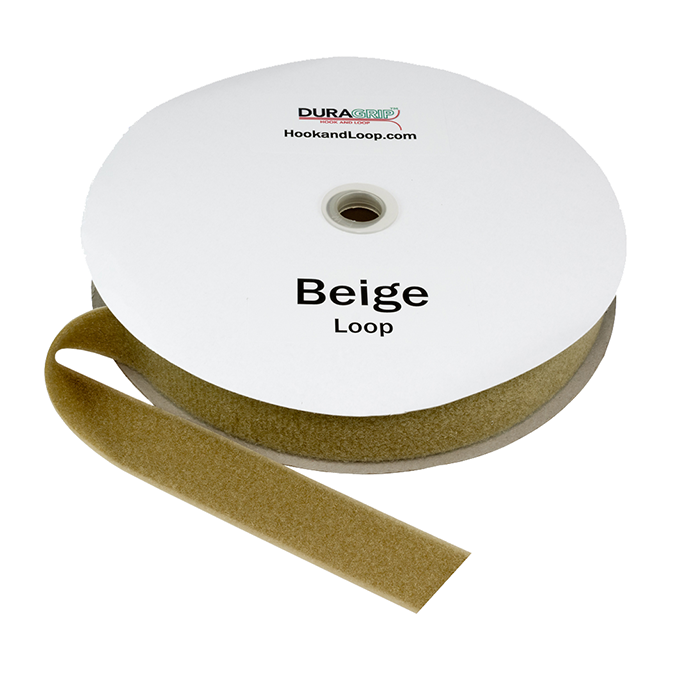 1.5" - DuraGrip® Brand Loop - Beige, Rubber Peel & Stick Adhesive DG15BGLR