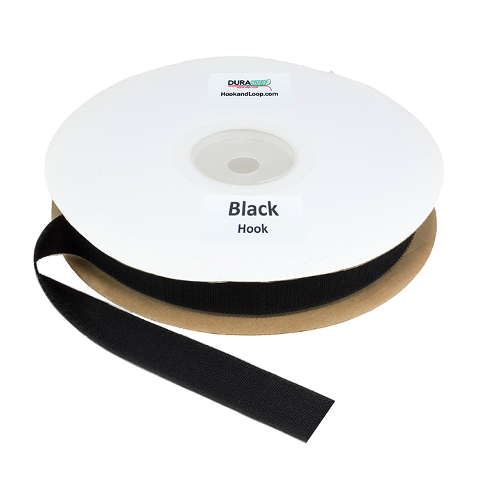 1.5" - DuraGrip brand Peel & Stick Hook: Rubber - Black DG15BLHR