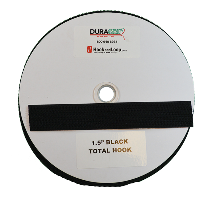 1.5" - DuraGrip brand Total Hook - Black DG15BLTH-S
