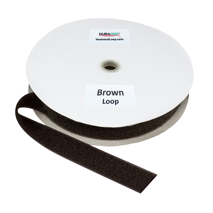 1.5" - DuraGrip® Brand Loop - Brown, Rubber Peel & Stick Adhesive DG15BRLR