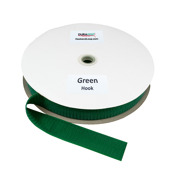 1.5" - DuraGrip Brand Hook Peel & Stick: Rubber - Green DG15GRHR