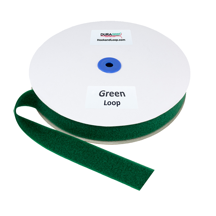 1.5" - DuraGrip Brand Loop Peel & Stick: Rubber - Green DG15GRLR