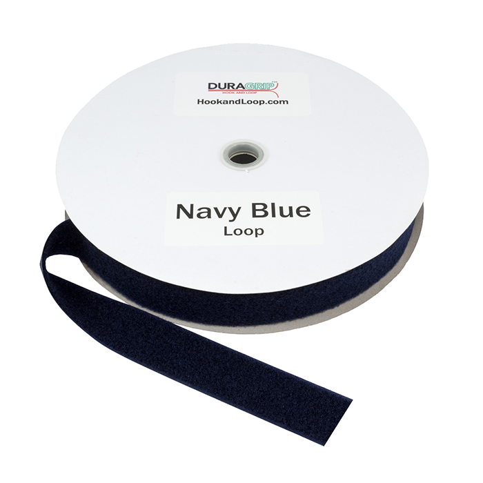 1.5" - DuraGrip® Brand Loop - Navy Blue, Rubber Peel & Stick Adhesive DG15NBLR