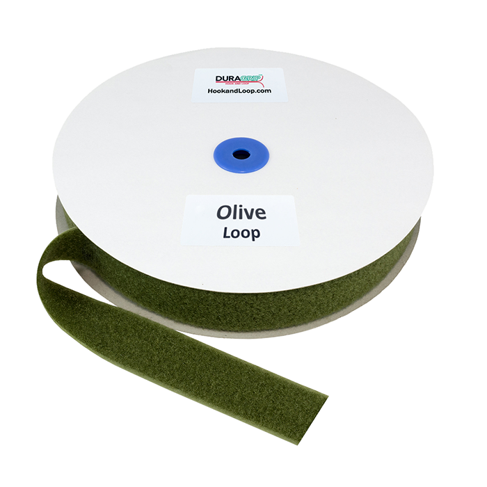 1.5" - DuraGrip Brand Loop Peel & Stick: Rubber - Olive Drab DG15ODLR