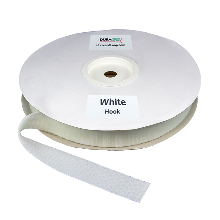 1.5" - DuraGrip brand Peel & Stick Hook: Rubber - White DG15WHHR