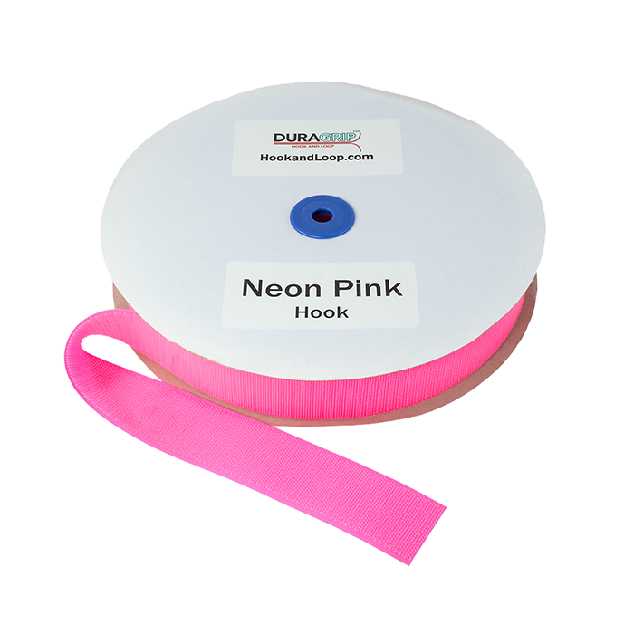 2" - DuraGrip Brand Sew-On Hook - Neon Pink DG20NPHS