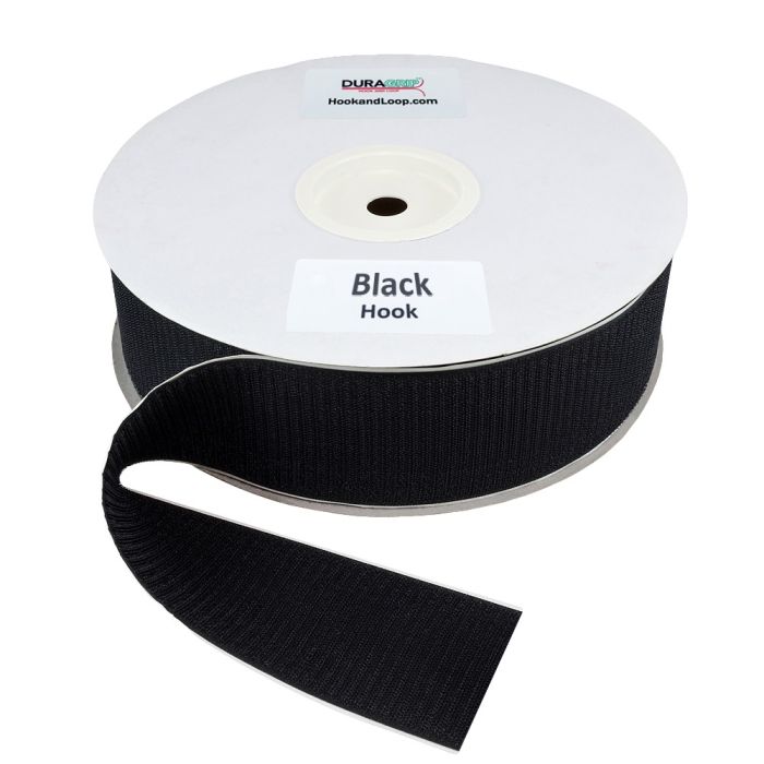 3" - DuraGrip brand Peel & Stick Hook: Acrylic - Black DG30BLHA