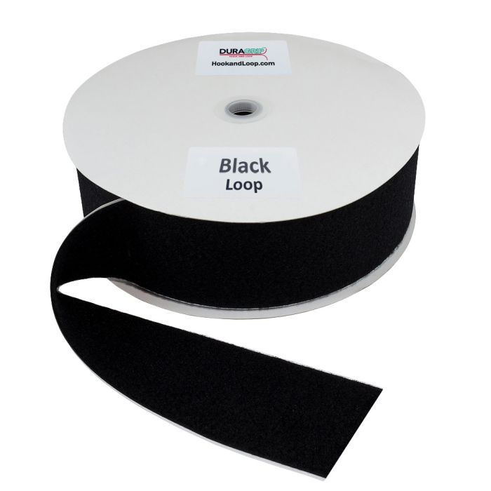 3" - DuraGrip brand Peel & Stick Loop: Acrylic - Black DG30BLLA