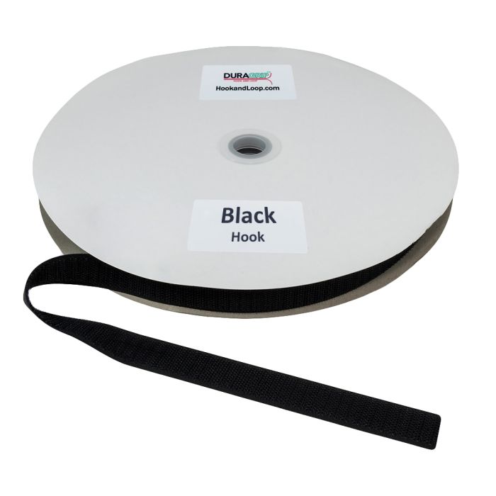 3/4" - DuraGrip® Brand Fire Retardant Hook - Black, Sew-On DG34BLHFRS