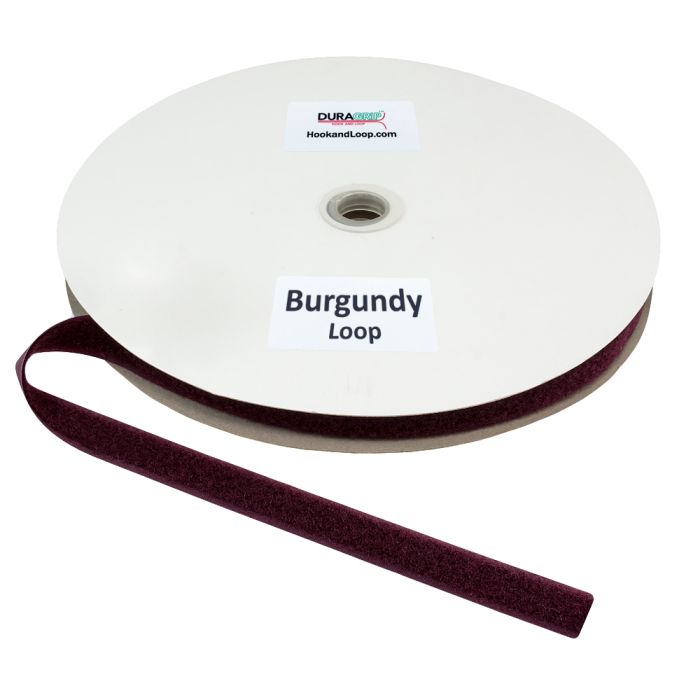 3/4" - DuraGrip® Brand Loop - Burgundy, Sew-On DG34BULS