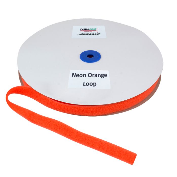 3/4" - DuraGrip Brand Loop Sew-On - Neon Orange DG34NOLS