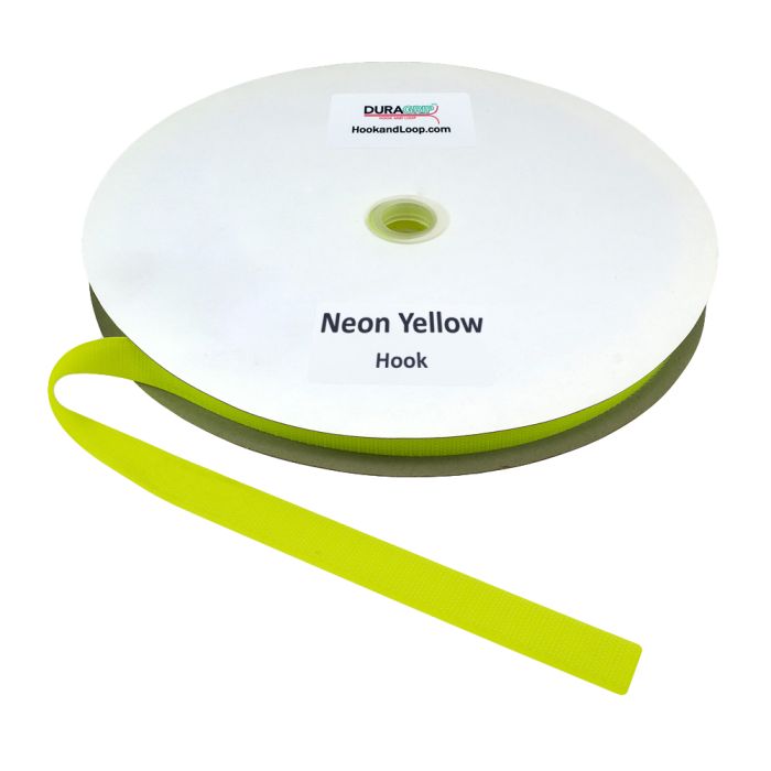 3/4" - DuraGrip Brand Hook Sew-On - Neon Yellow DG34NYHS