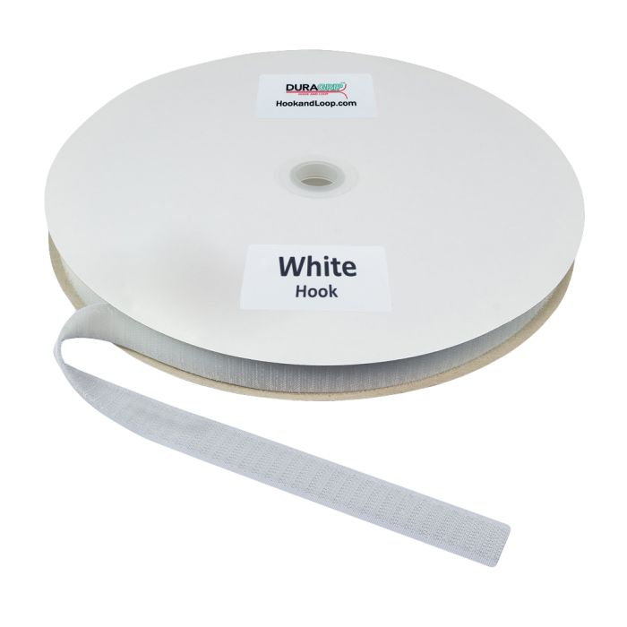 3/4" - DuraGrip® Brand Polyester Hook - White, Sew-On DG34WHHPOLY