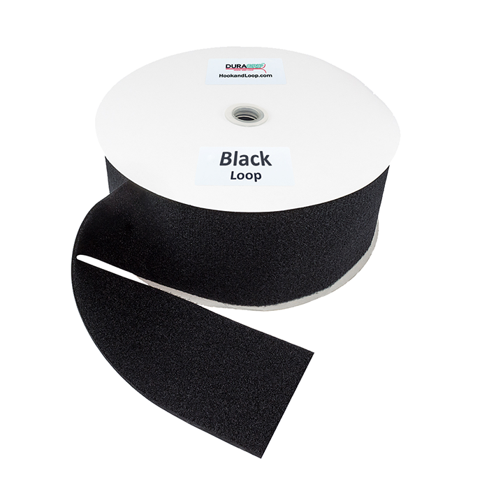4" - DuraGrip brand Fire Retardant Loop - Black DG40BLLFRS
