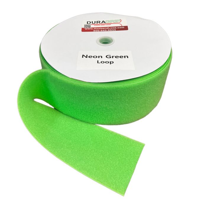4" - DuraGrip® Brand Loop - Neon Green, Sew-On DG40NGLS