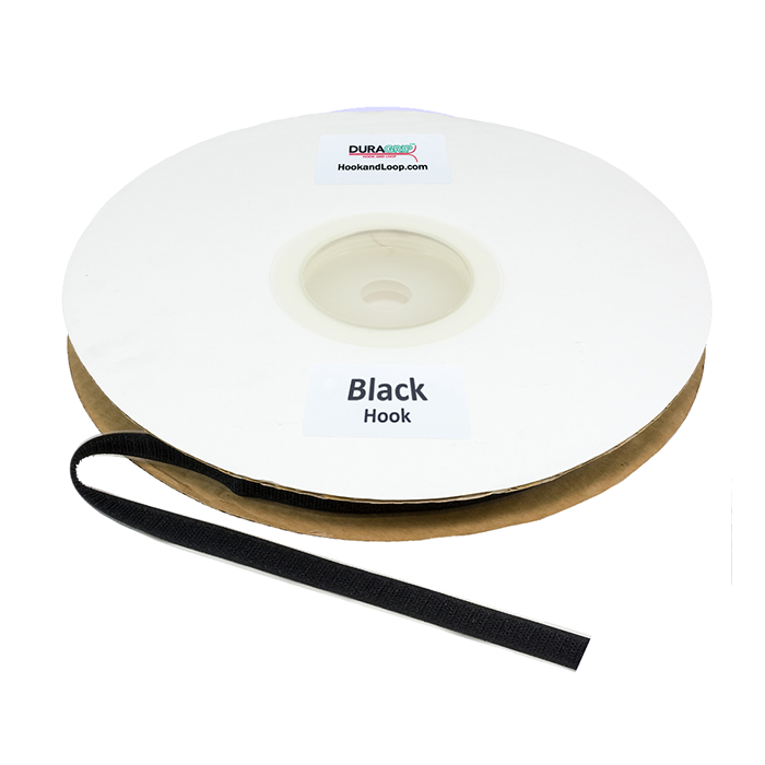 5/8" - DuraGrip brand Peel & Stick Hook: Rubber - Black DG58BLHR