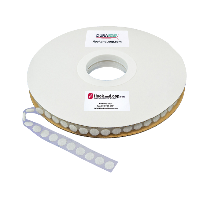 1/2" - DuraGrip Brand Hook Coins - White DGC12WHH