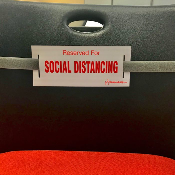 Reserved For SOCIAL DISTANCING - HookandLoop.com
