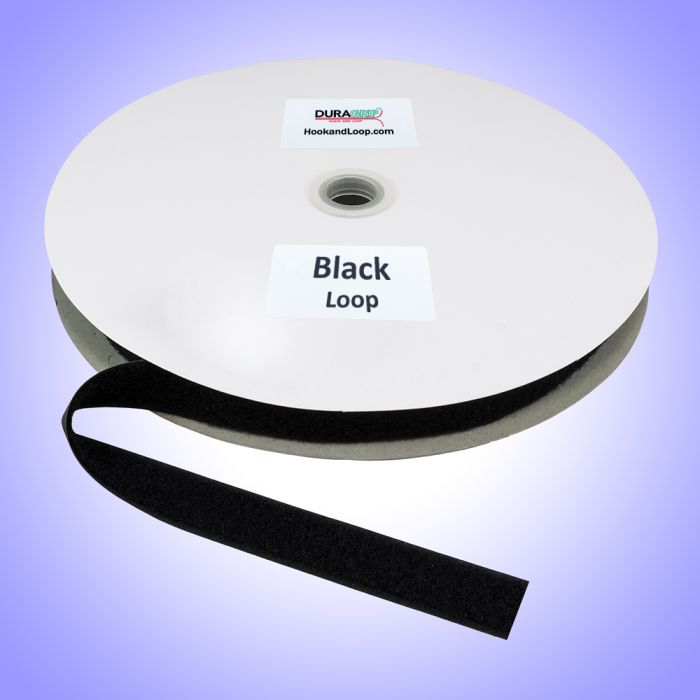 1" - DuraGrip Brand Loop Fire Retardant - Black DG10BLLFRS