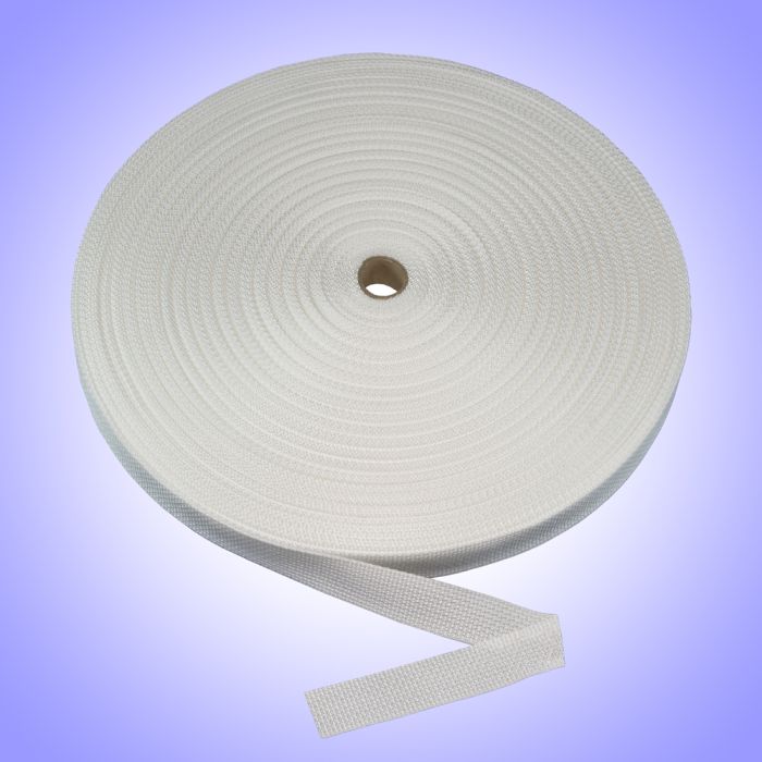 1" - DuraGrip brand Heavyweight Polypropylene Webbing - White DG10WHWEBBHW