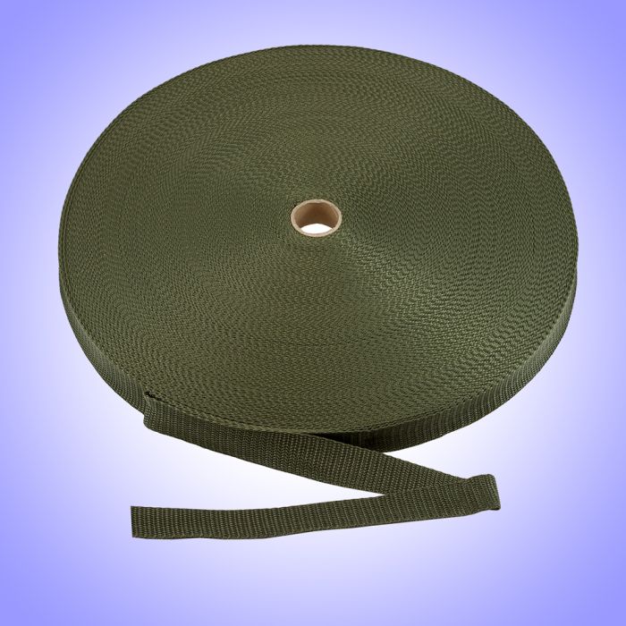 3/4"  - DuraGrip brand Lightweight Polypropylene Webbing - Olive DG34ODWEBB-LW