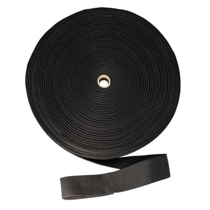 1.5" - DuraGrip brand Heavyweight Polypropylene Webbing - Black DG15BLPOLYHW