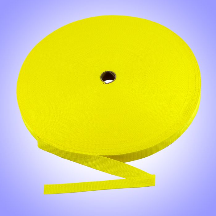 3/4"  - DuraGrip brand Lightweight Polypropylene Webbing - Yellow DG34YWWEBB-LW