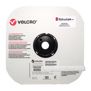VELCRO® Brand - 3/4" White Loop Sew-On
