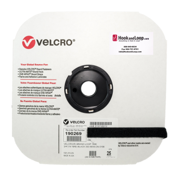 VELCRO® Brand - 3/4" Black Loop Sew-On