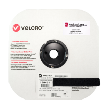 VELCRO® Brand - 1" Black Loop Sew-On