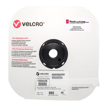 VELCRO® Brand - 1" White Hook 81 Sew-On Polyester