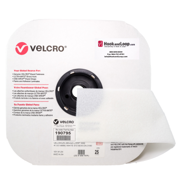 VELCRO® Brand - 4" White Loop Sew-On