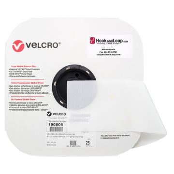 VELCRO® Brand - 4" White Hook Sew-On