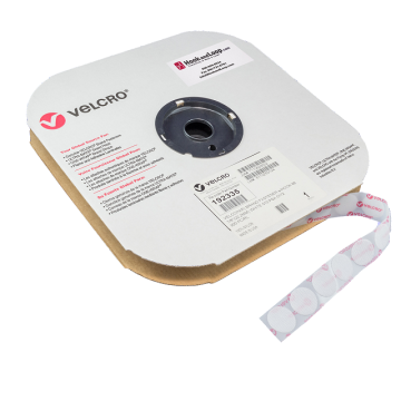 7/8" - VELCRO® brand Hook VELCOIN® - White 192335