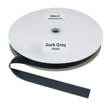 1" - DuraGrip Brand Sew-On Hook - Dark Gray DG10DGHS