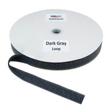 DuraGrip® Brand - 1" Dark Gray Loop Peel & Stick - Rubber