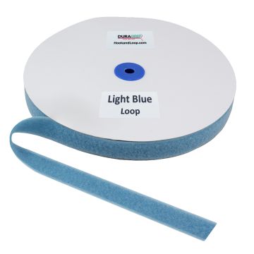 1" - DuraGrip brand Peel & Stick Loop: Rubber - Light Blue DG10LBLPSR