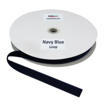 1" - DuraGrip Brand Loop Peel & Stick: Rubber - Navy Blue DG10NBLR
