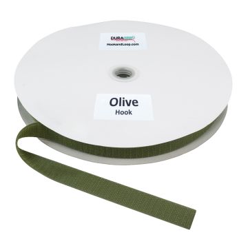 1" - DuraGrip Brand Hook Peel & Stick: Rubber - Olive Drab DG10ODHR