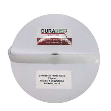 DuraGrip® Brand - 1" White Low Profile Hook #3