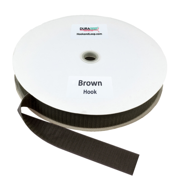 1.5" - DuraGrip brand Peel & Stick Hook: Rubber - Brown DG15BRHR