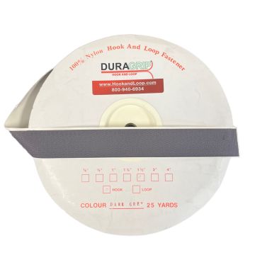 1.5" - DuraGrip brand Peel & Stick Hook: Rubber - Dark Gray DG15DGHR