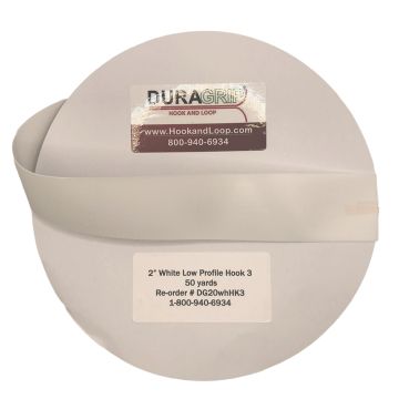 DuraGrip® Brand - 2" White Low Profile Hook #3