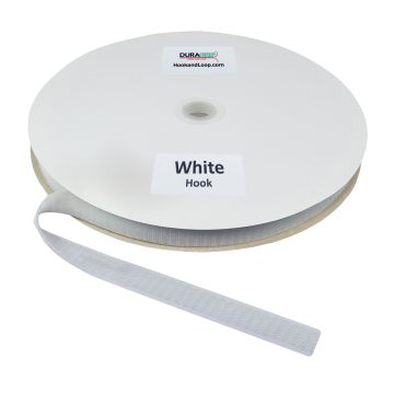3/4" - DuraGrip® Brand Polyester Hook - White, Sew-On DG34WHHPOLY